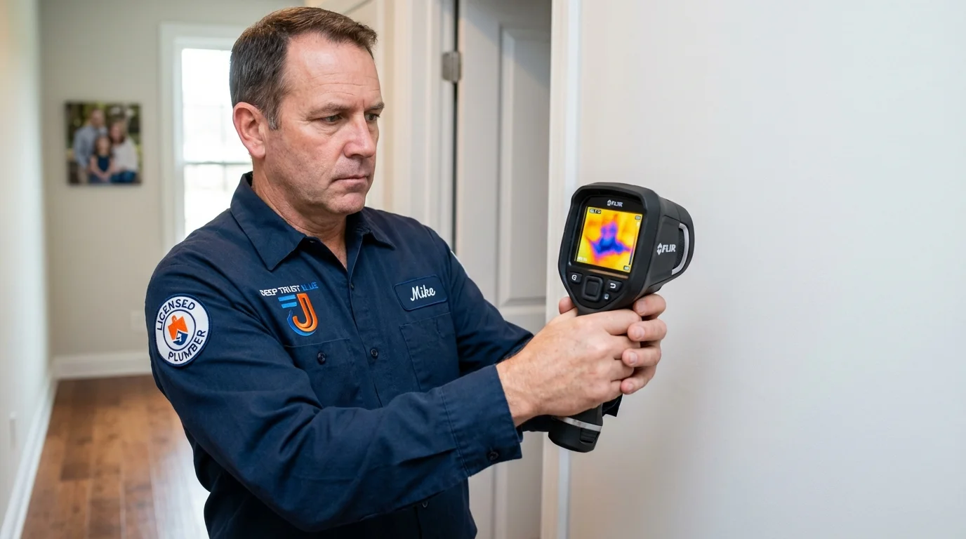 Thermal imaging leak detection by Johns Plumbing LLC in Lecompte